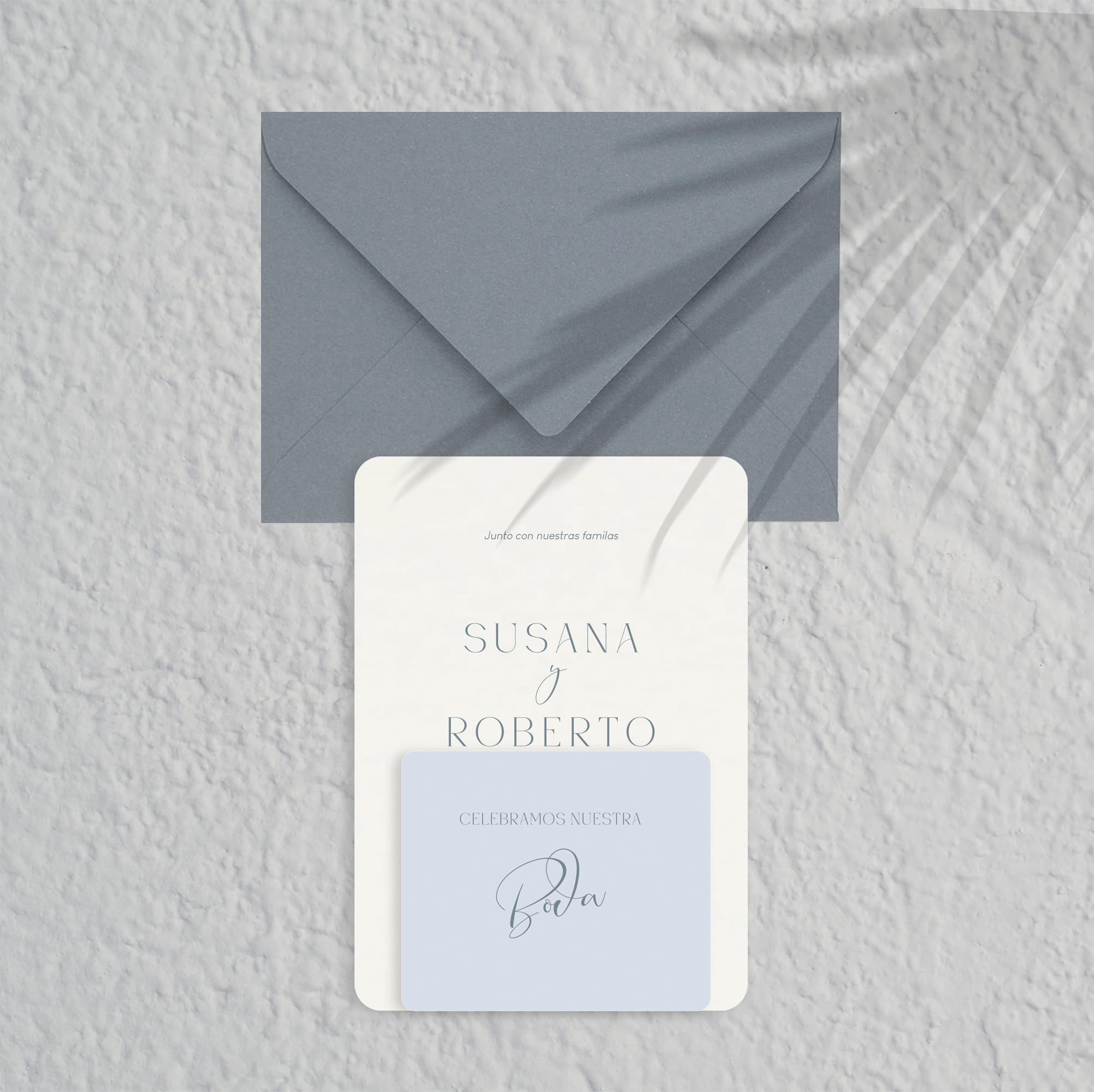 Invitaciones de boda originales azul