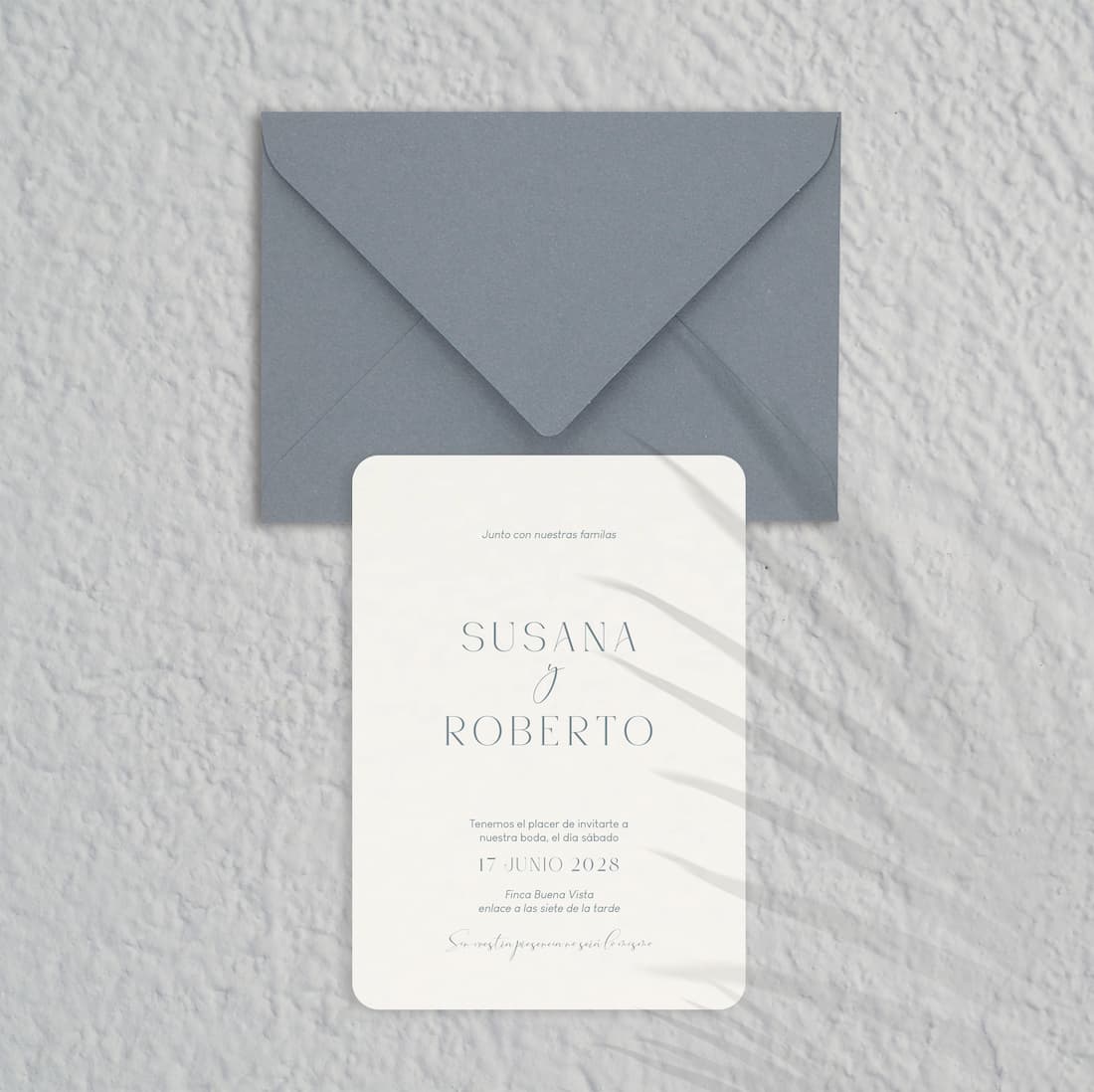 Invitaciones de boda originales azul