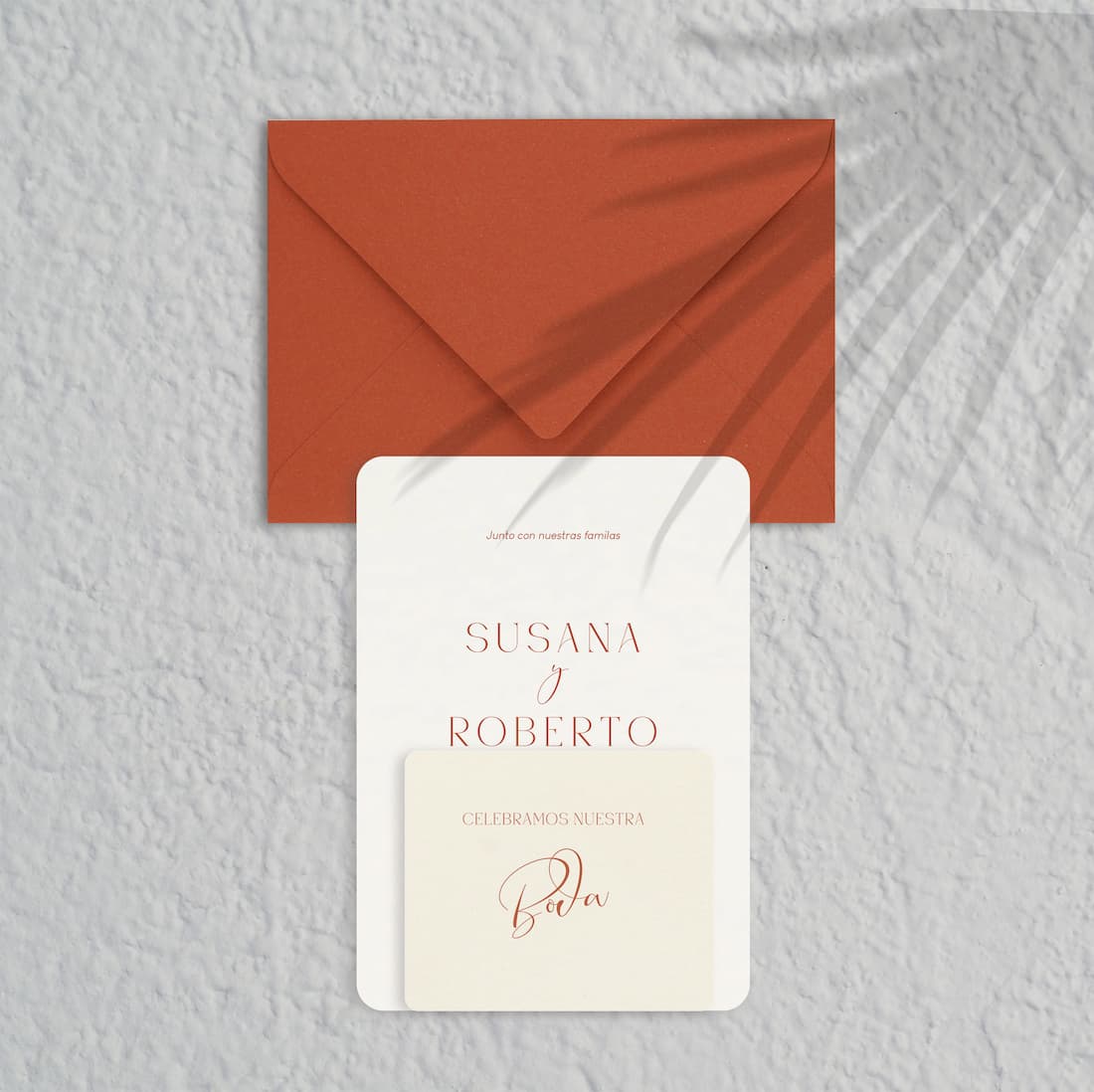Invitaciones de boda originales teja