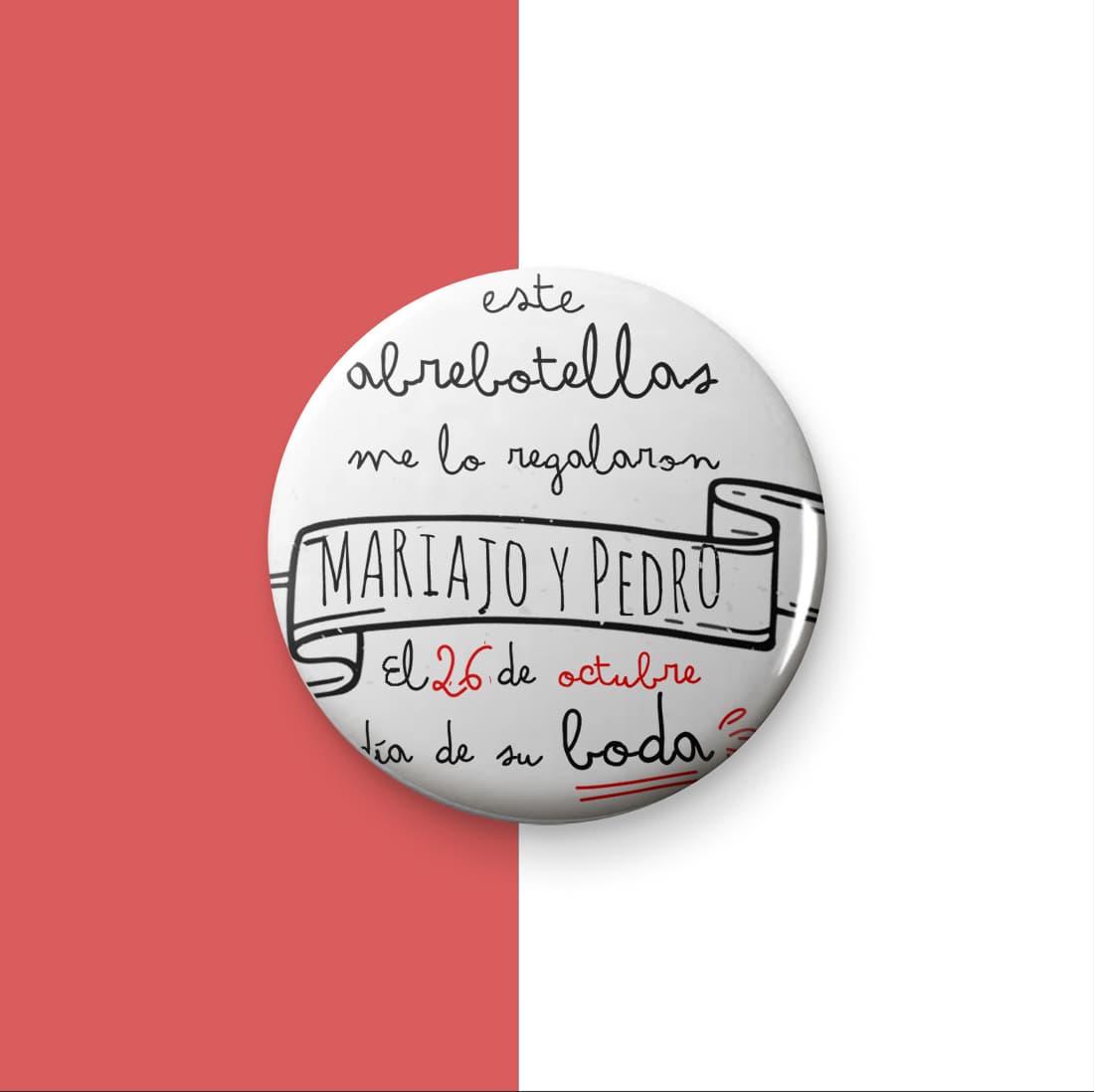 Chapa original para invitados
