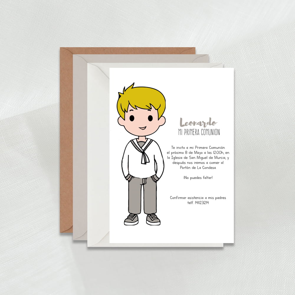 Invitaciones comunión bonitas