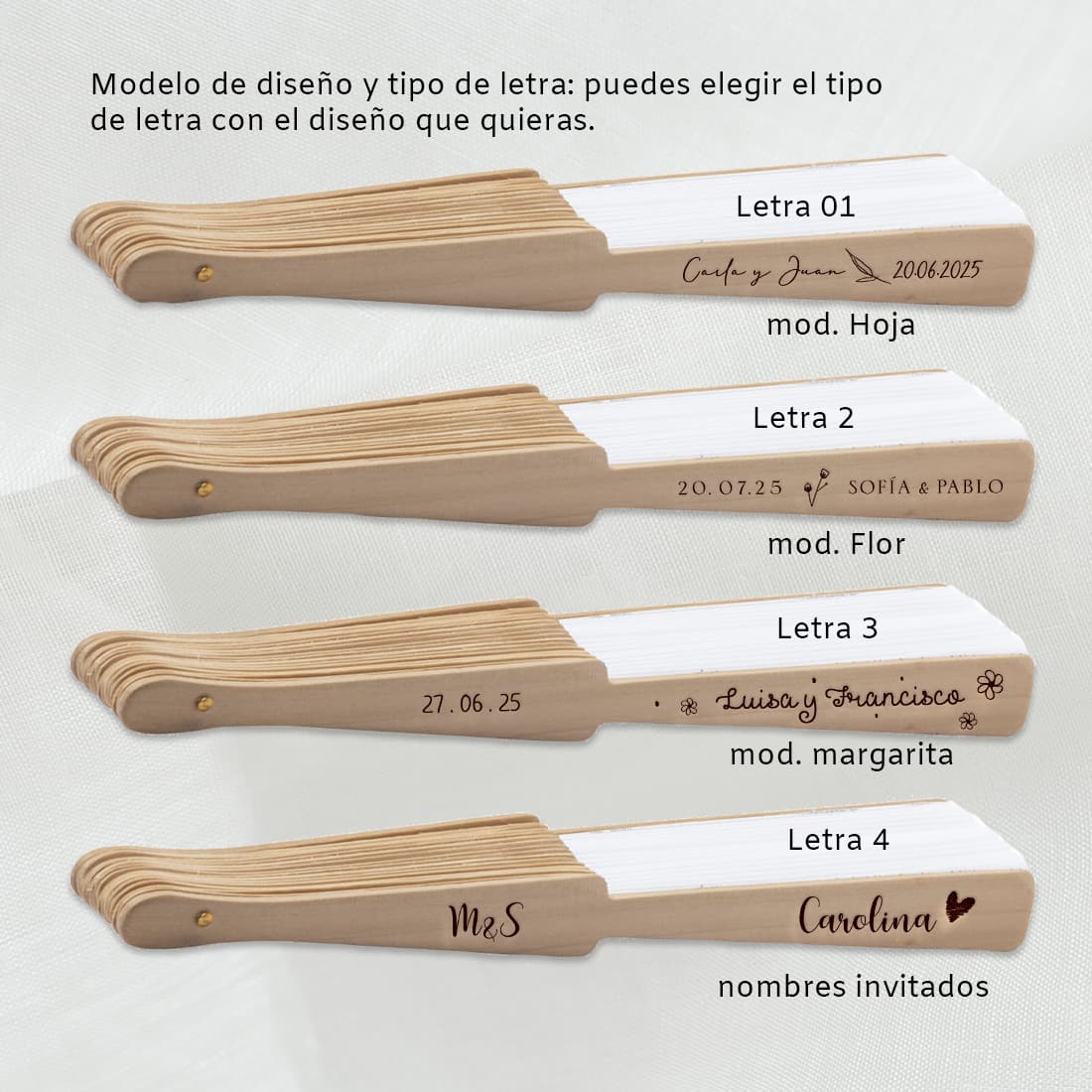Abanicos personalizados con bolsa de algodón - Imagen 2
