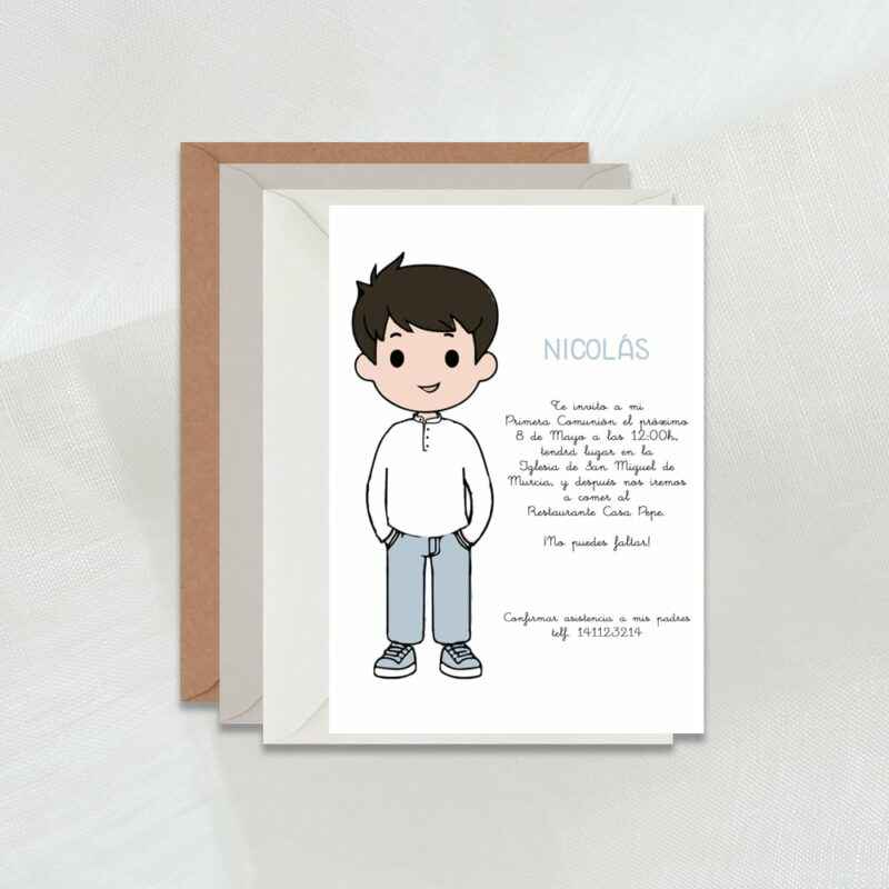 Invitaciones comunión bonitas