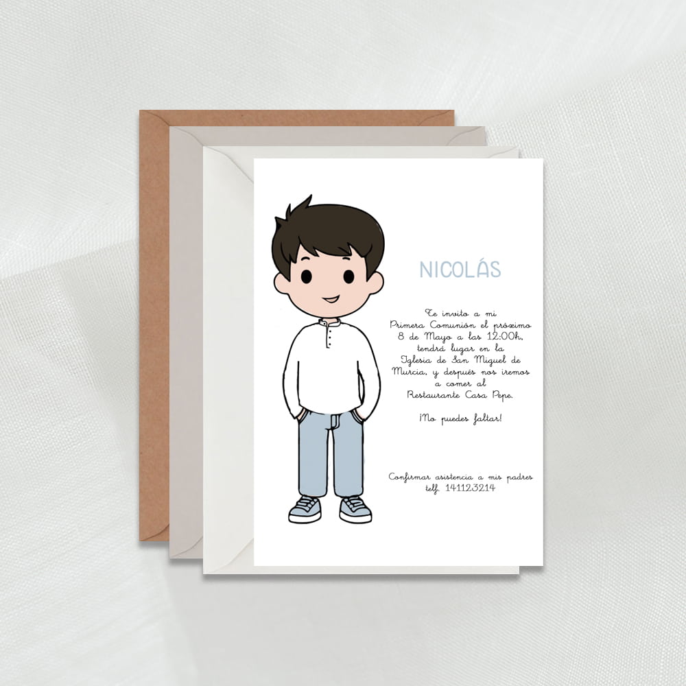 Invitaciones comunión bonitas