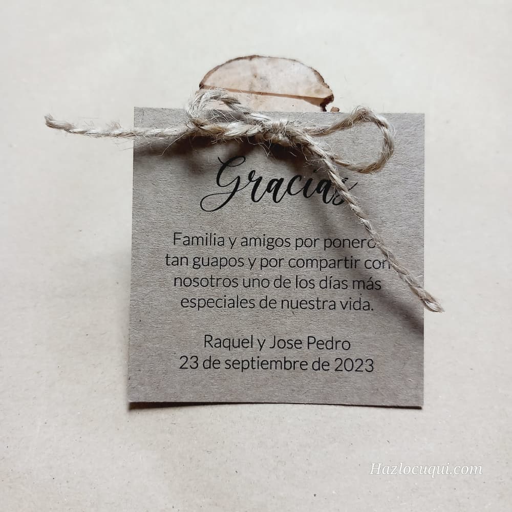 Tarjeta de agradecimiento Kraft - Imagen 3