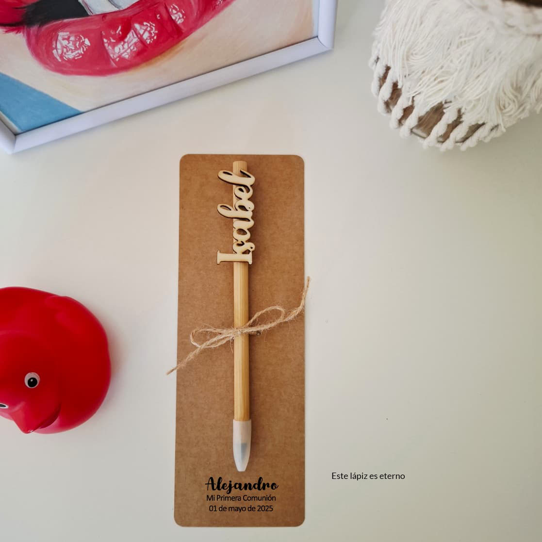 Lápiz de Madera Personalizado con Nombre - Imagen 3