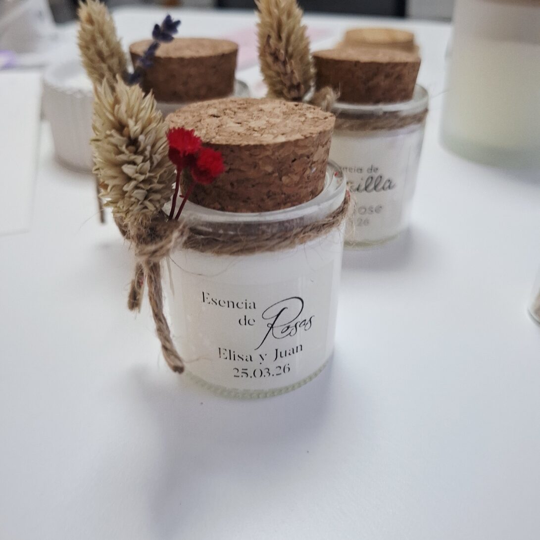 Vela artesana Rosas
