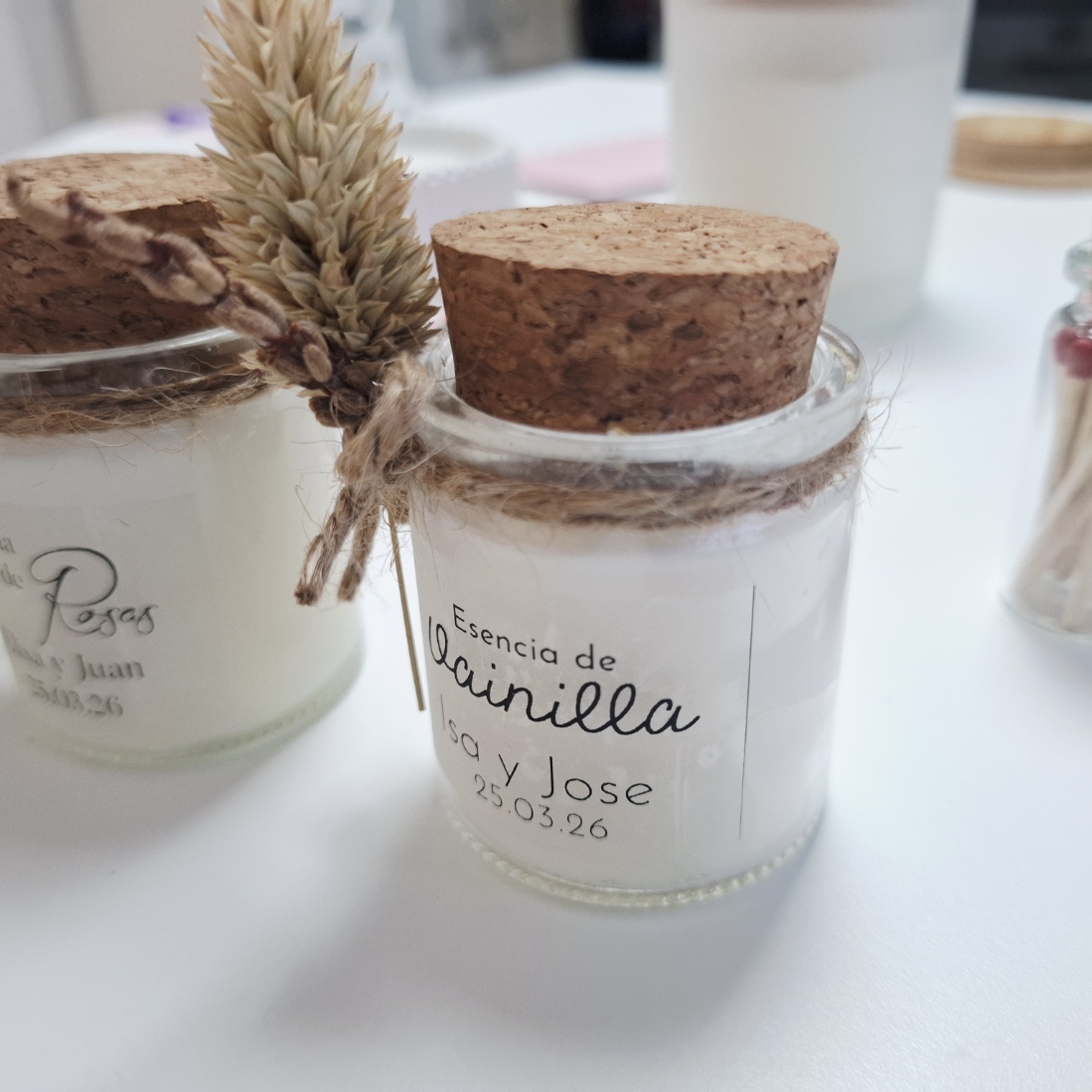 Vela aromática boda