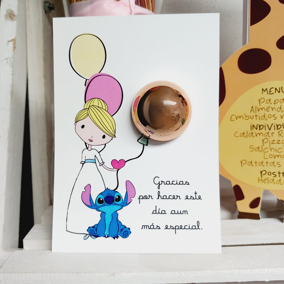 Tarjeta de agradecimiento con bálsamo labial comunión - Imagen 6