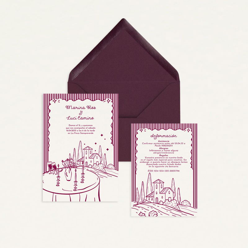 Invitación de boda La Finca