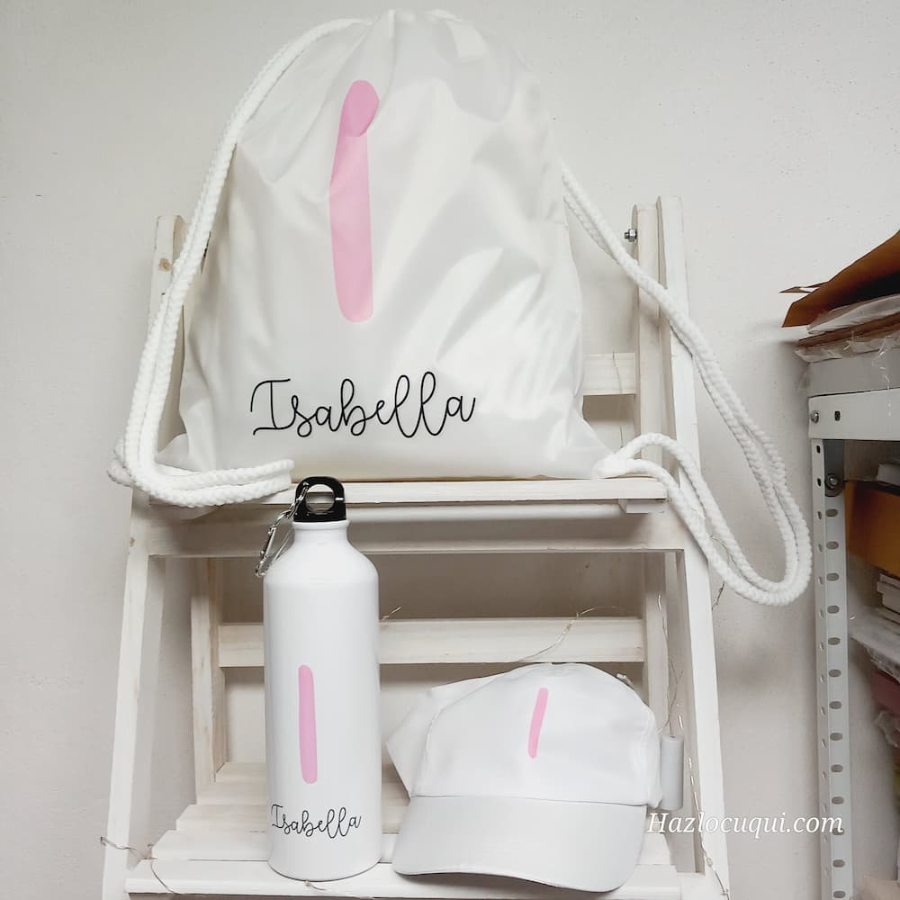 Pack Mochila, gorra y botella Personalizada Colores - Imagen 2