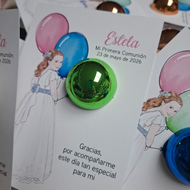 Tarjeta con bálsamo labial niña/o personalizado